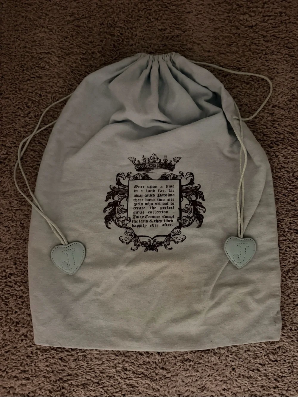 Vintage Juicy Couture Drawstring Dust Bag Travel Pouch